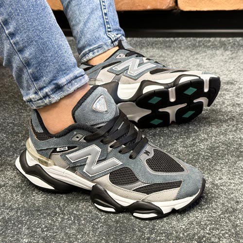 کفش و کتونی مردانه چرم طبیعی مدل نیوبالانس 9060 NEW BALANCE رنگ سرمه ای کد 8971
