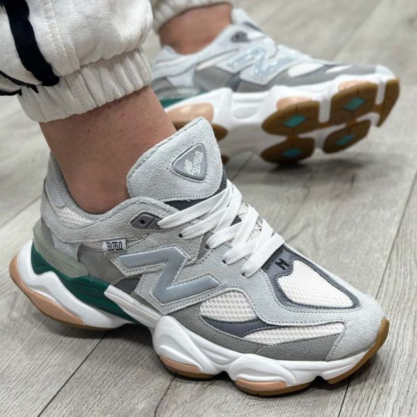 کفش و کتونی مردانه و زنانه چرم طبیعی مدل نیوبالانس NEWBALANCE 9060 رنگ طوسی کد 8992