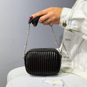 کیف دوشی دستی زنانه و دخترانه رنگ مشکی کد C203