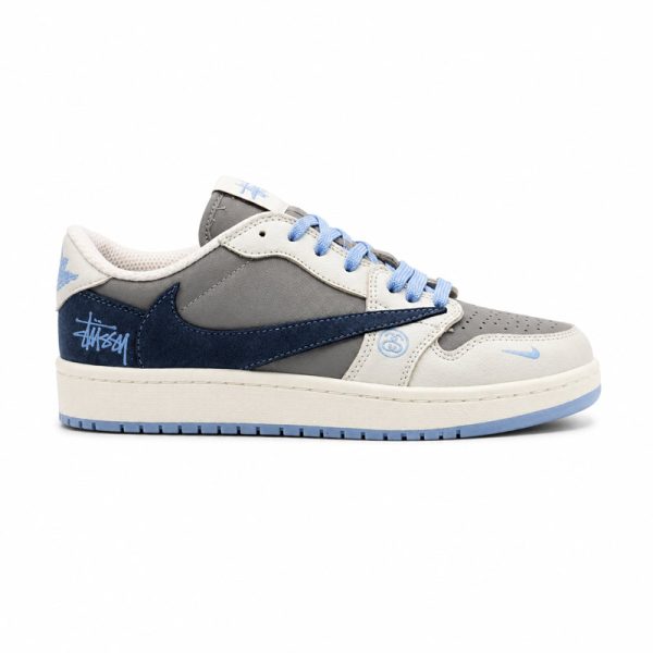 کفش و کتانی مردانه مدل نایک ترویس NIKE TRAVIS رنگ طوسی سرمه ای کد 30060
