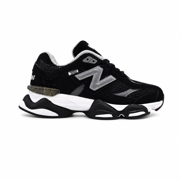 کفش و کتانی زنانه و دخترانه چرم طبیعی مدل نیوبالانس 9060 NEW BALANCE رنگ مشکی کد 8940
