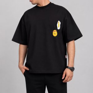 تیشرت قواره باکسی رنگ مشکی کد T310