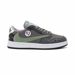 کفش و کتانی مردانه مدل نایک ترویس NIKE TRAVIS رنگ طوسی یشمی کد 30854